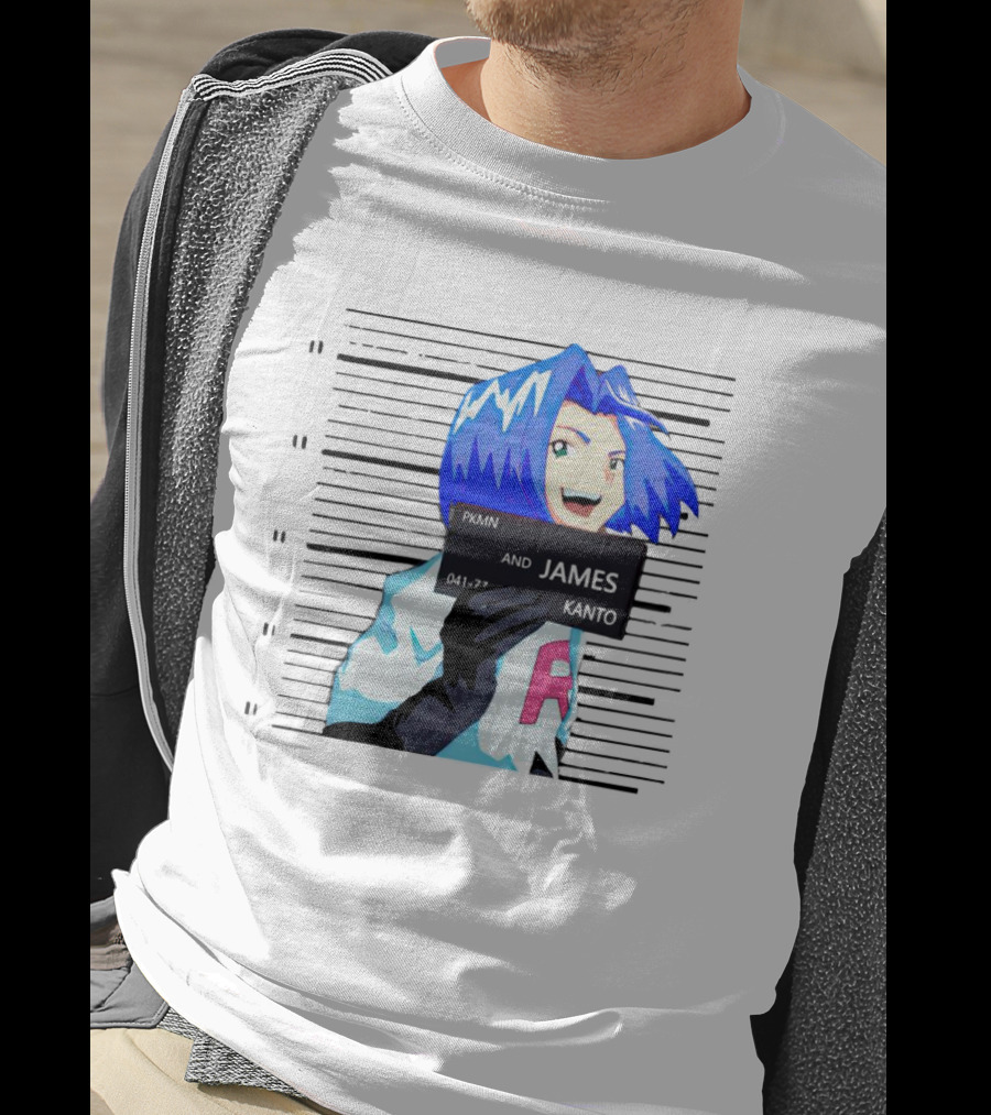 Team Rocket James Mugshot Pokemon Character Image T-Shirt
