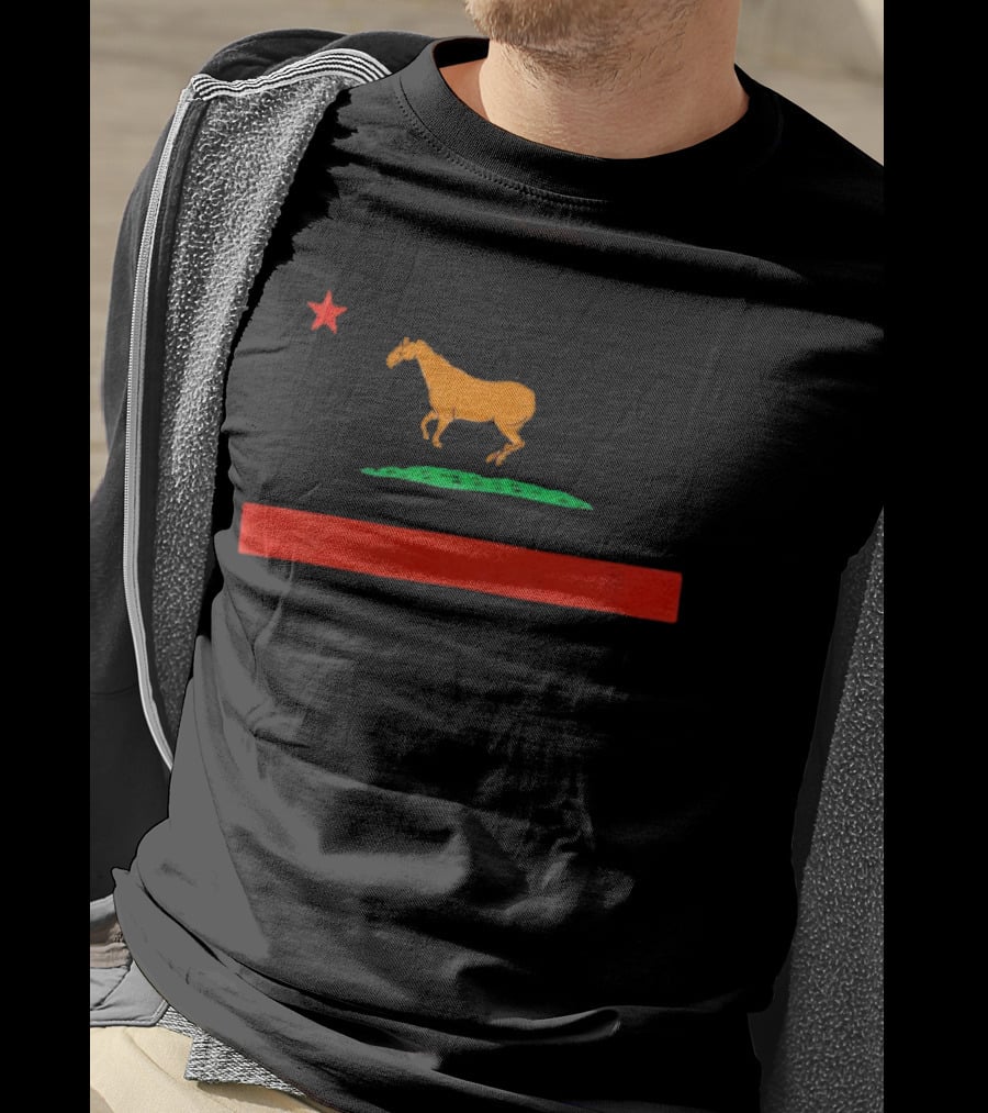 Kentucky Republic Horse With Star And Red Bar T-Shirt