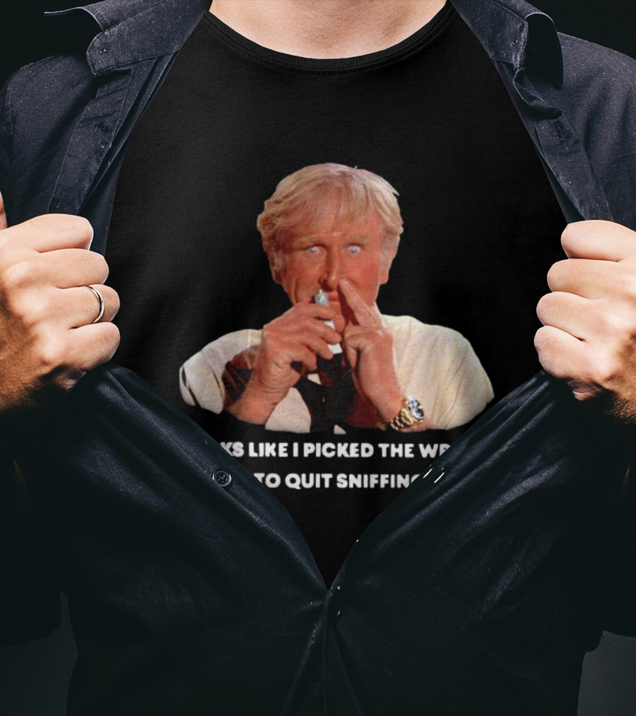 Looks Like I Picked The Wrong Week To Quit Sniffing Glue Aircraft Movie Character Nostalgia T-Shirt