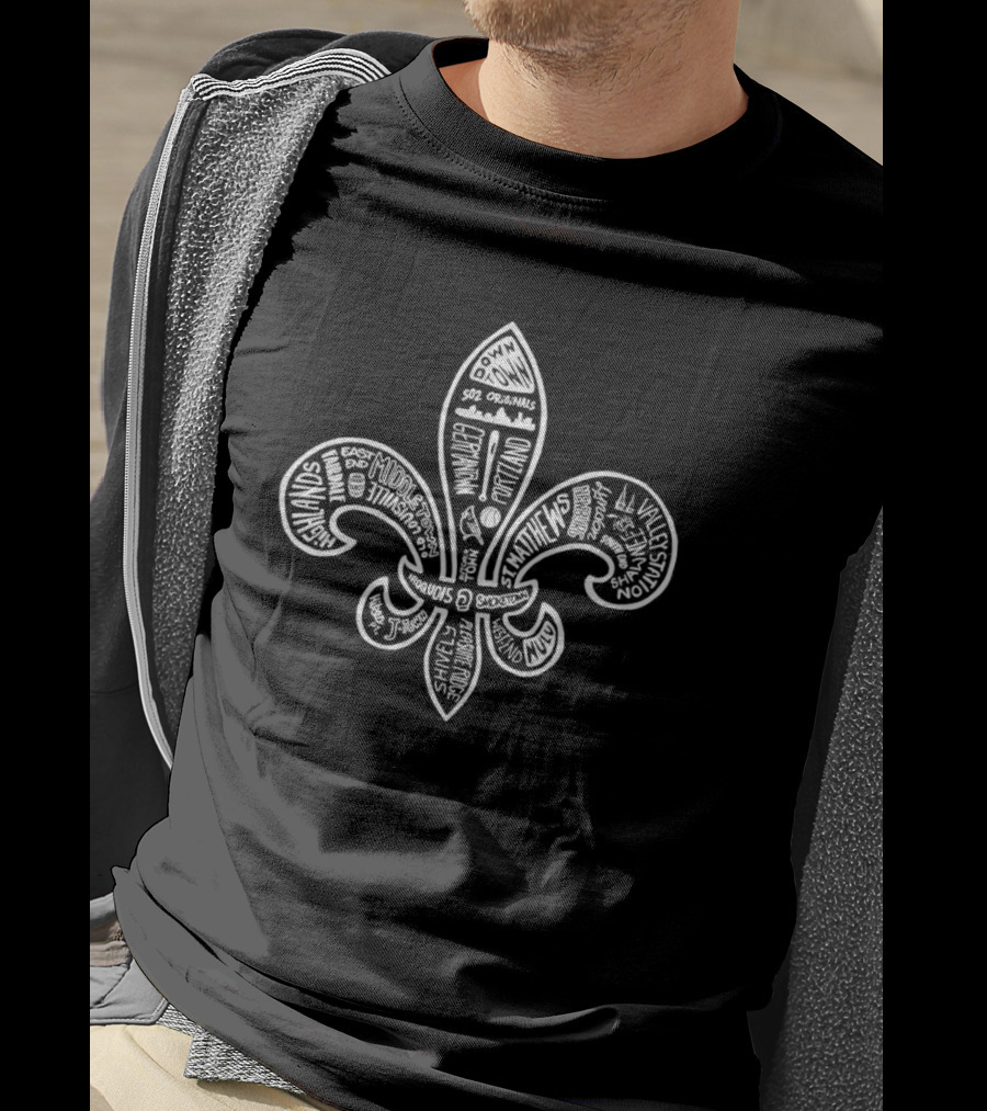Louisville Neighborhoods Fleur De Lis Highlands Germantown St. Matthews NuLu 502 Originals T-Shirt