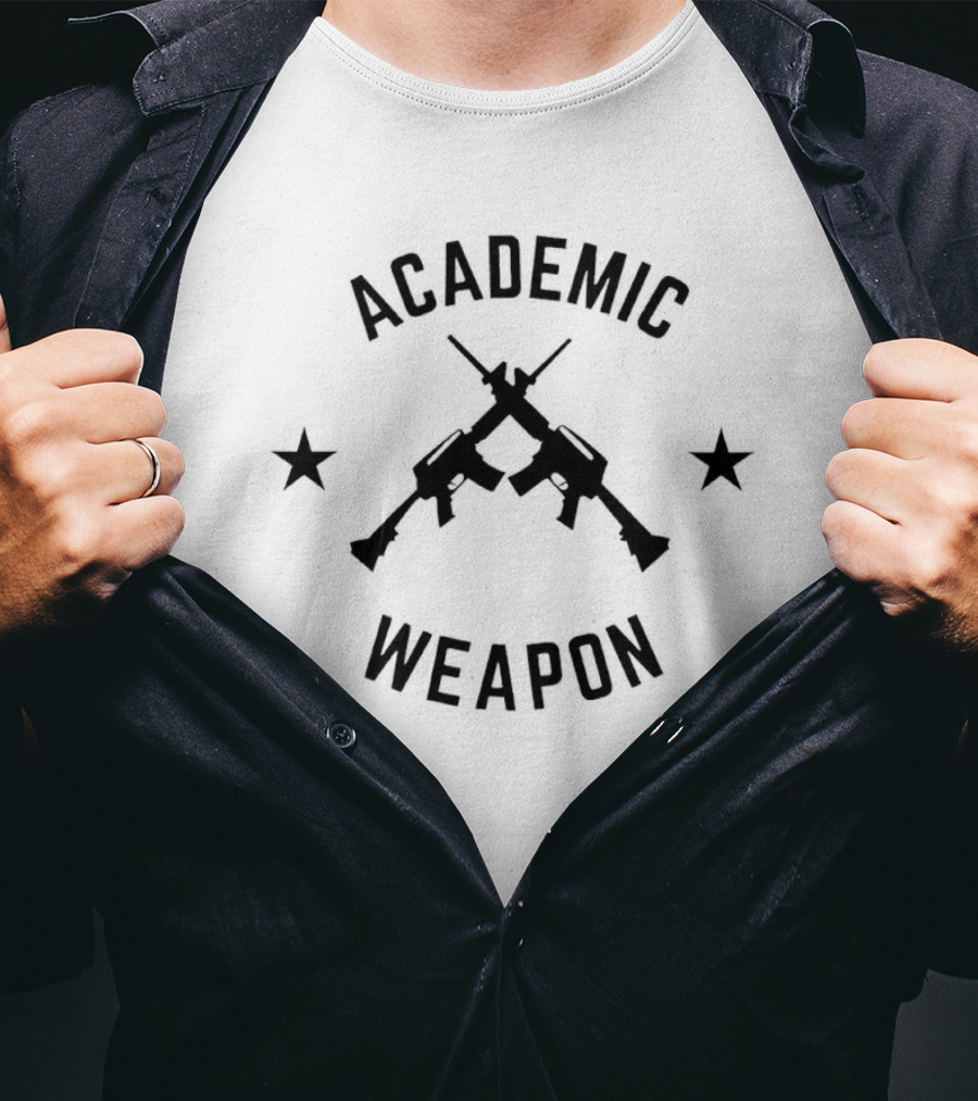 Academic Weapon Guns And Stars T-Shirt