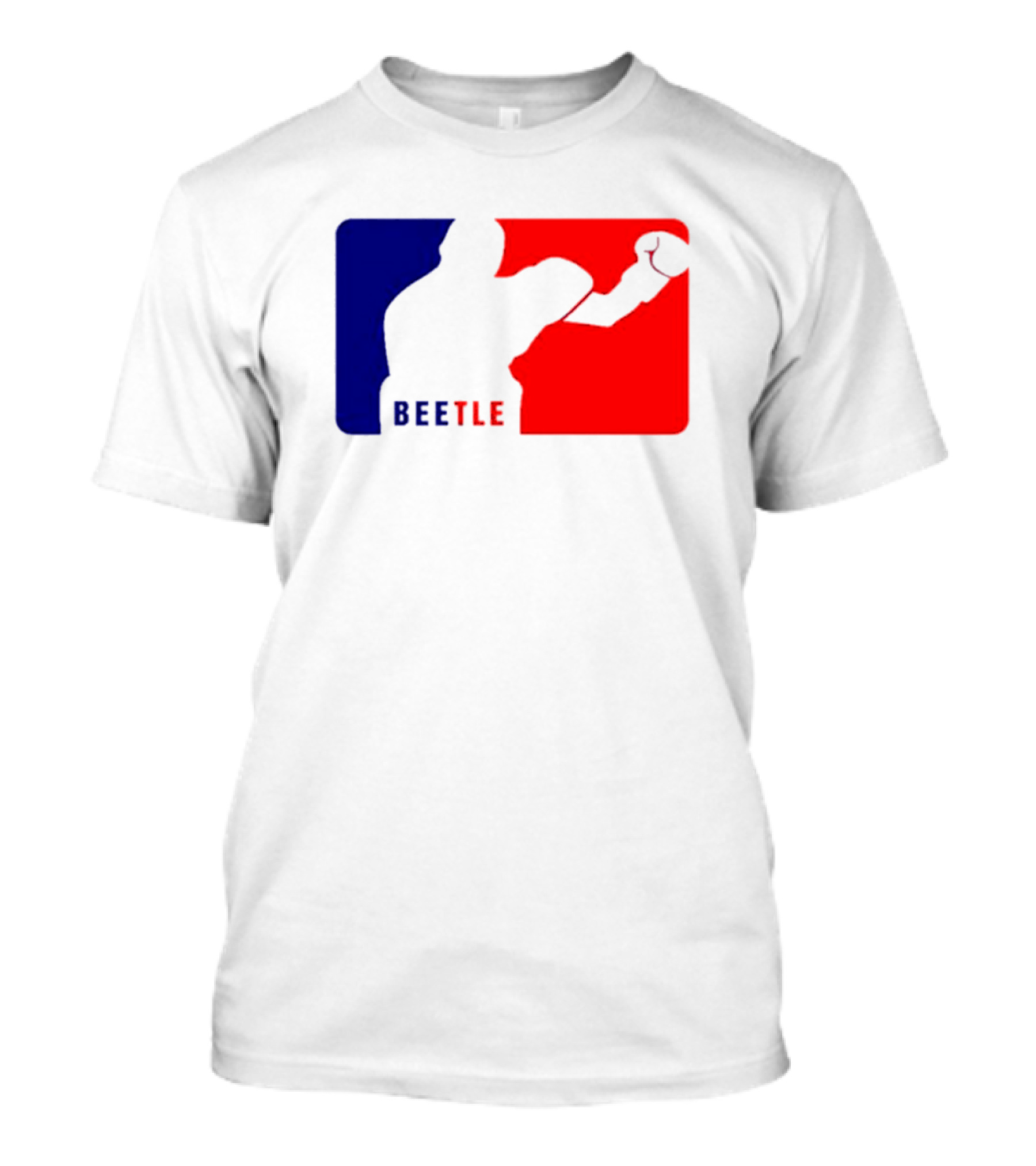 Beetle Boxing Silhouette In Red And Blue NBA T-Shirt