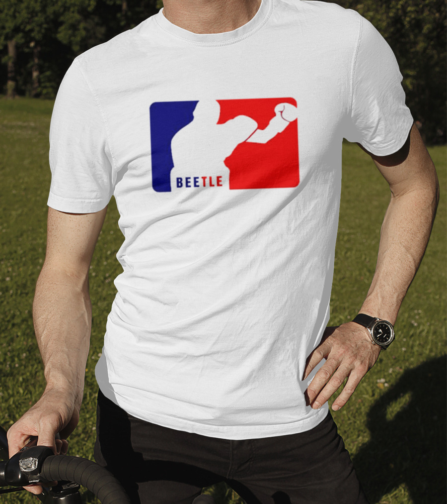 Beetle Boxing Silhouette In Red And Blue NBA T-Shirt