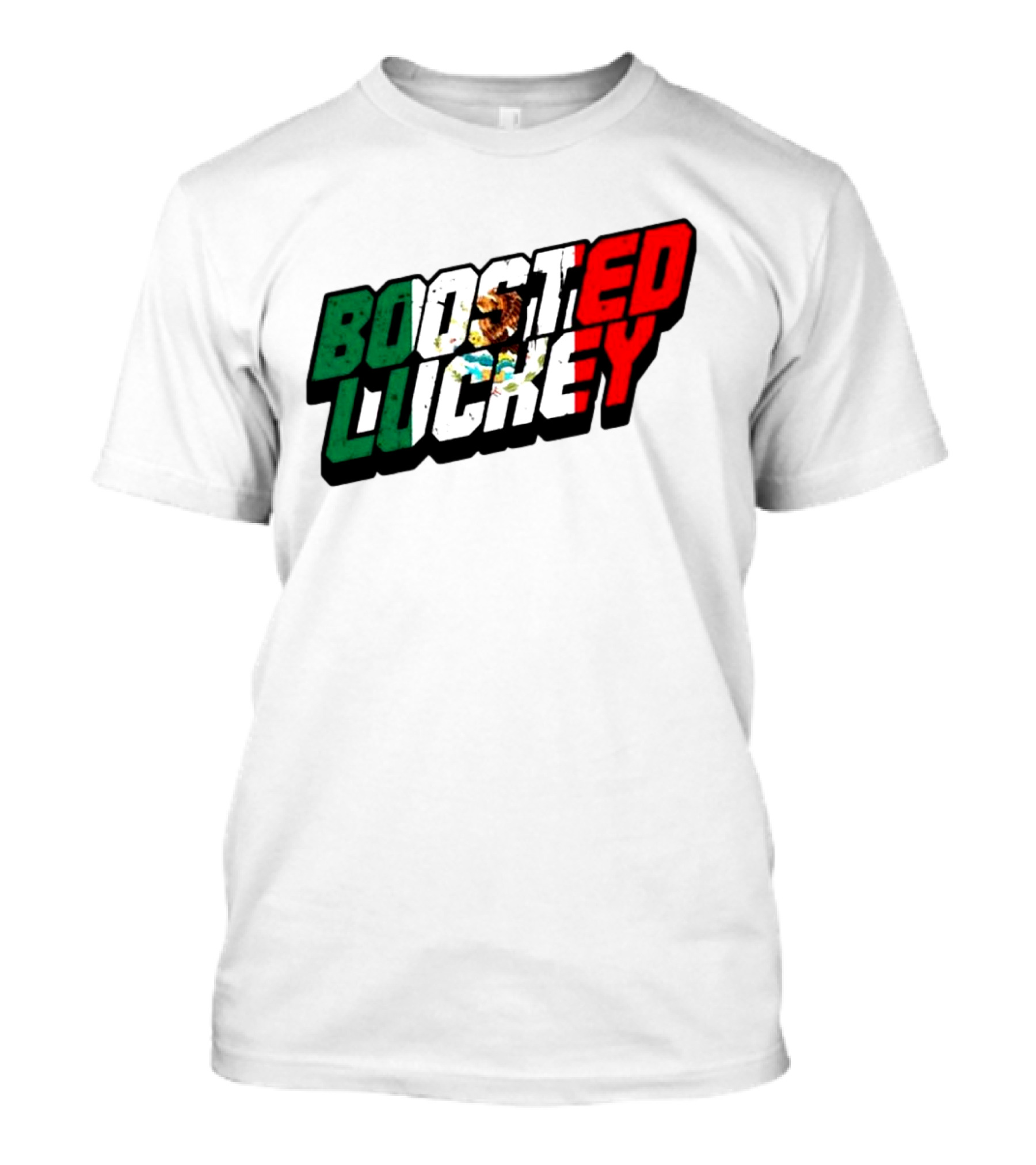 Boosted Luckey Mexico Mexican Flag Colors Eagle Emblem T-Shirt