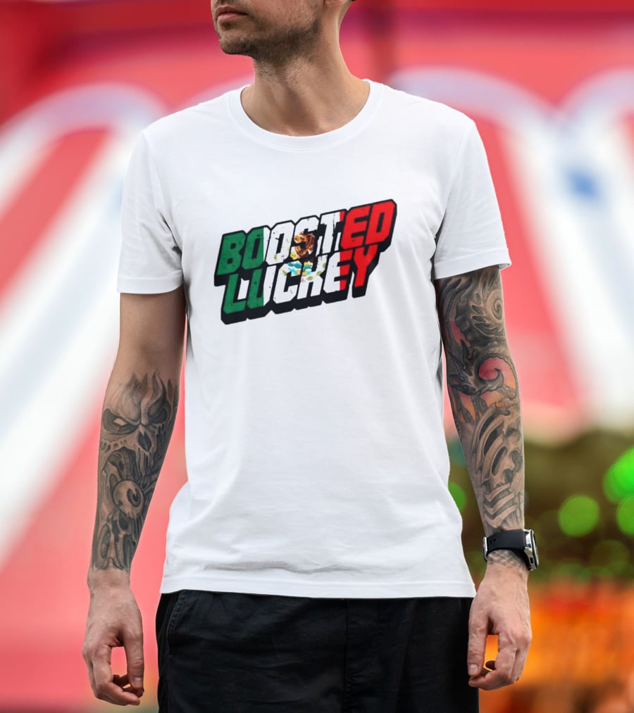 Boosted Luckey Mexico Mexican Flag Colors Eagle Emblem T-Shirt