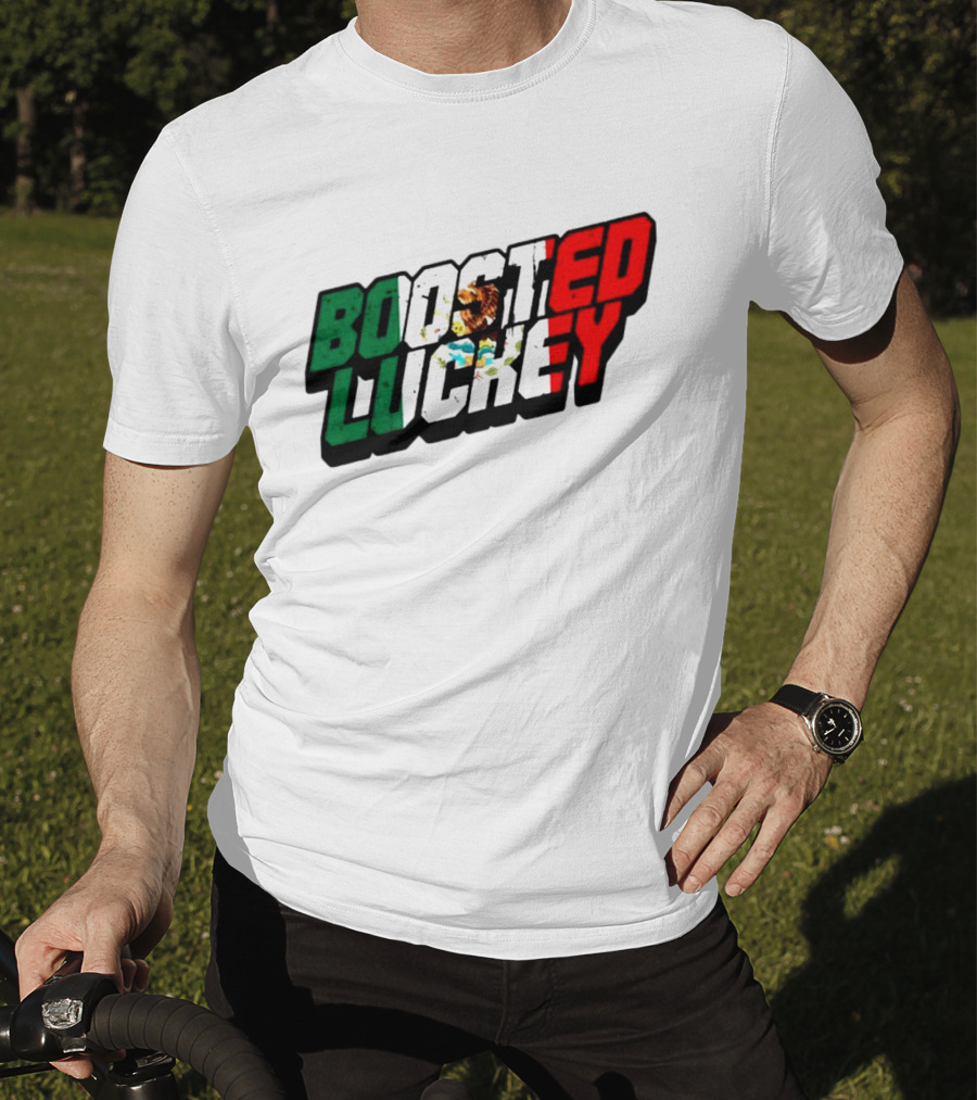 Boosted Luckey Mexico Mexican Flag Colors Eagle Emblem T-Shirt