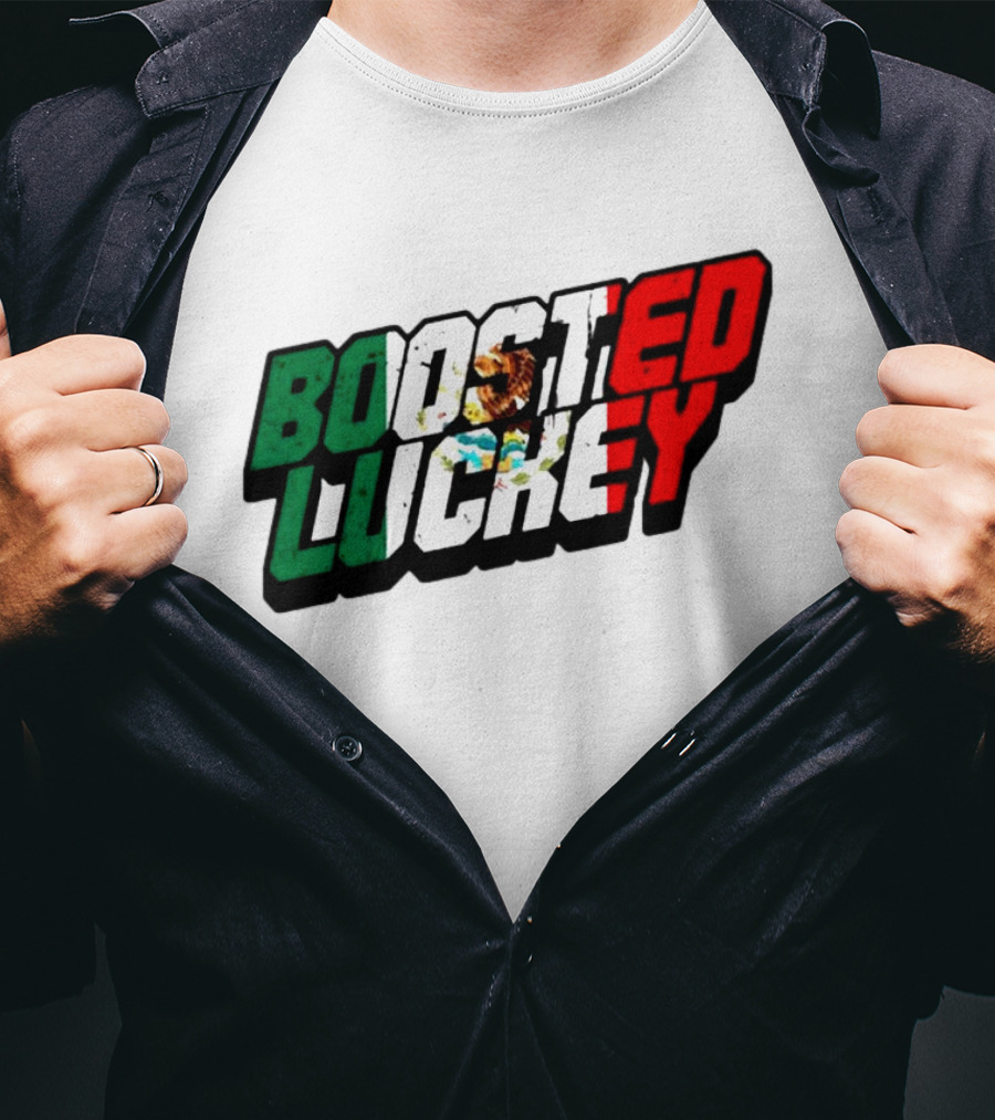 Boosted Luckey Mexico Mexican Flag Colors Eagle Emblem T-Shirt