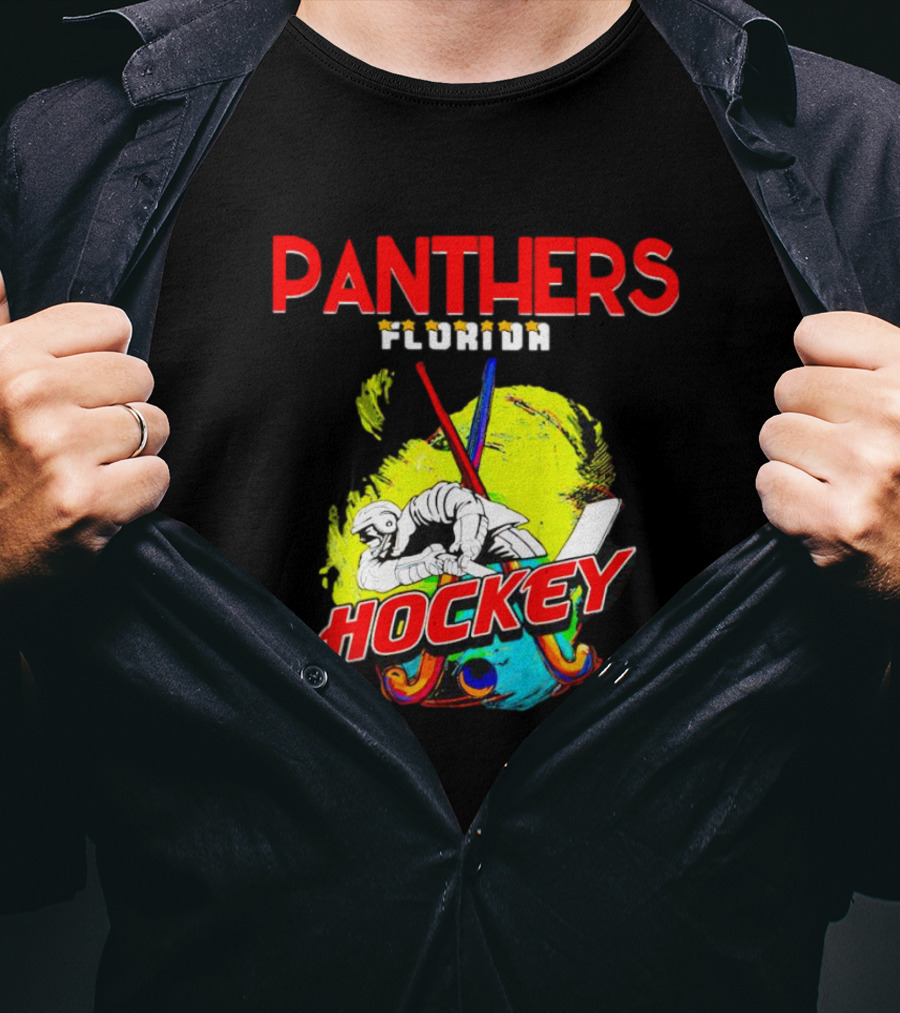 Panthers Florida Hockey Bold Colorful T-Shirt