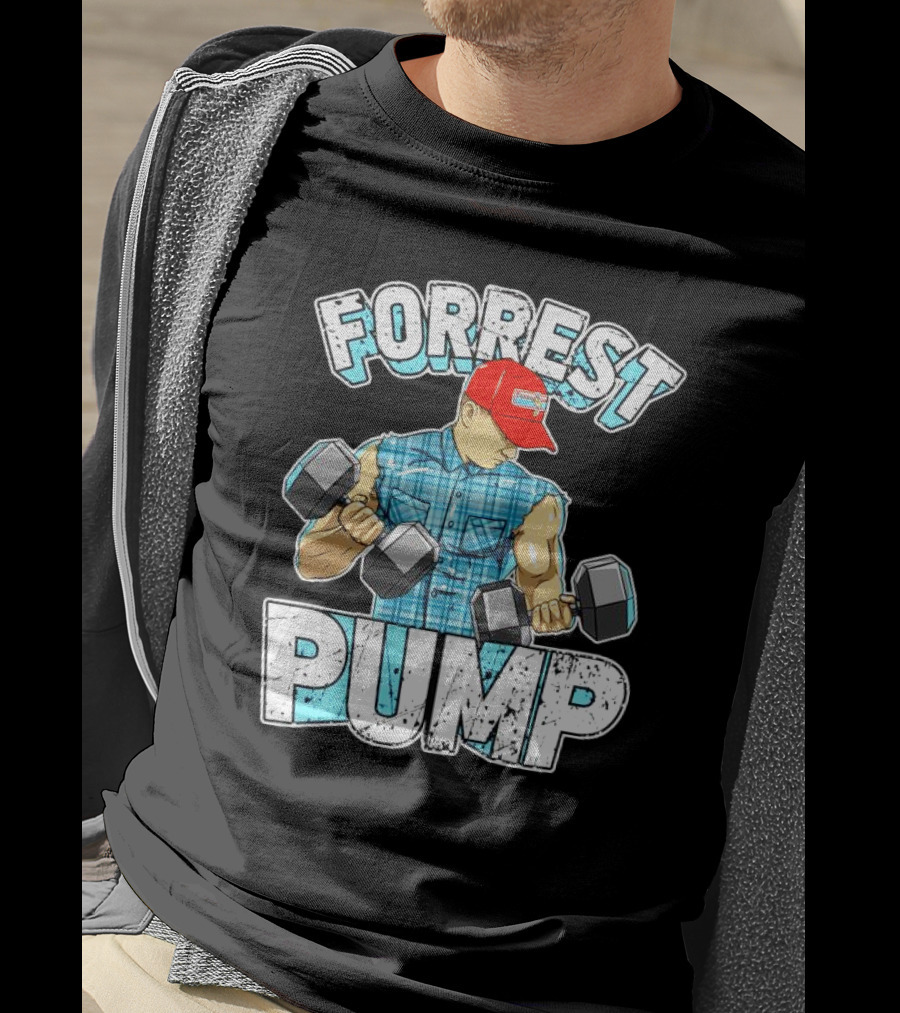 Forrest Pump Weightlifting Dumbbells Muscle Builder T-Shirt