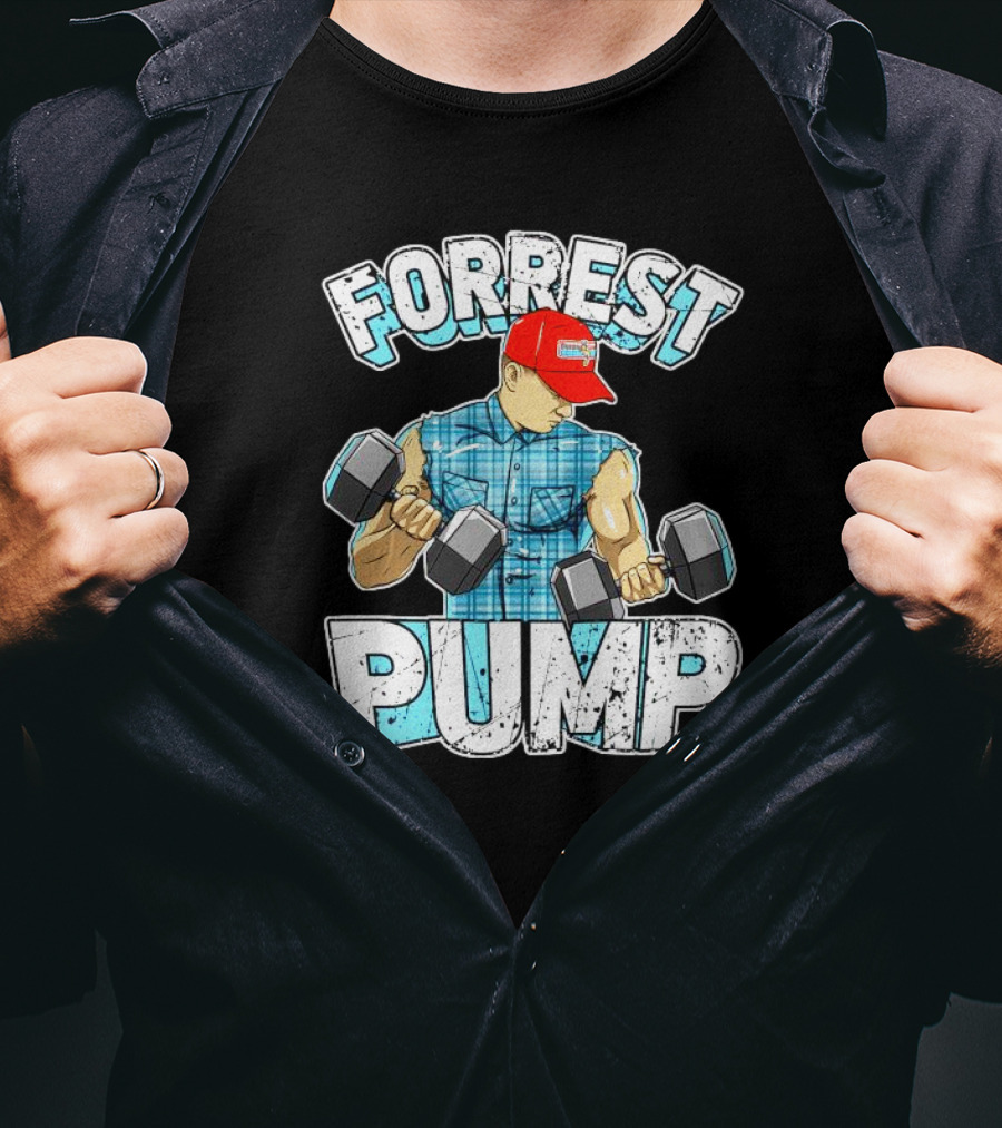 Forrest Pump Weightlifting Dumbbells Muscle Builder T-Shirt