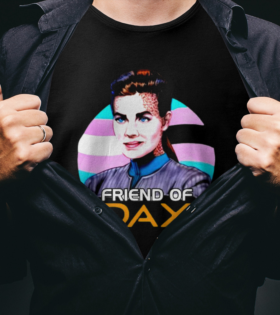 Friend Of Dax Star Trek Trans Pride Background T-Shirt
