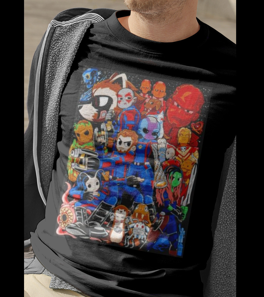 Guardians Of The Galaxy Galactic Pilgrim Cartoon Characters Ensemble T-Shirt