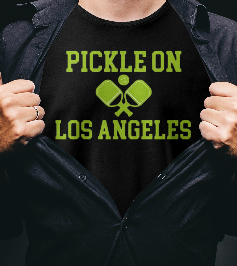 Pickle On Los Angeles Paddle Ball T-Shirt