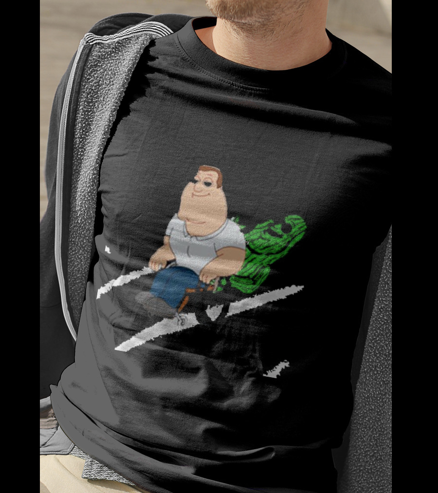 Joe Swanson Riding Cucumber Joe T-Shirt