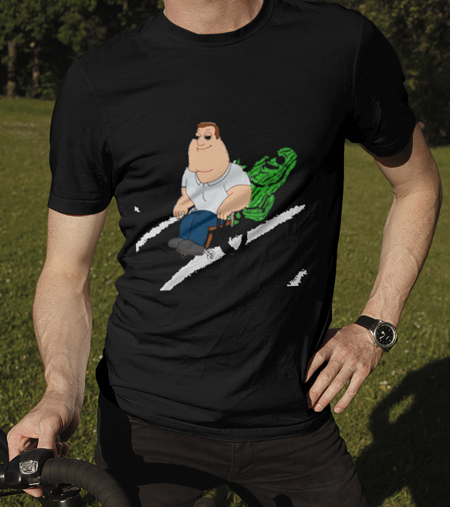 Joe Swanson Riding Cucumber Joe T-Shirt