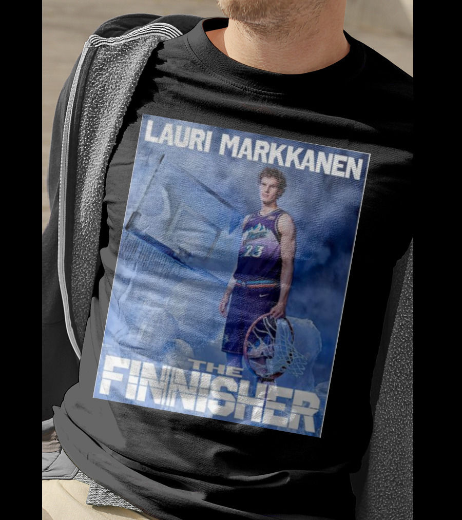 Lauri Markkanen The Finisher Basketball Ice Blue T-Shirt