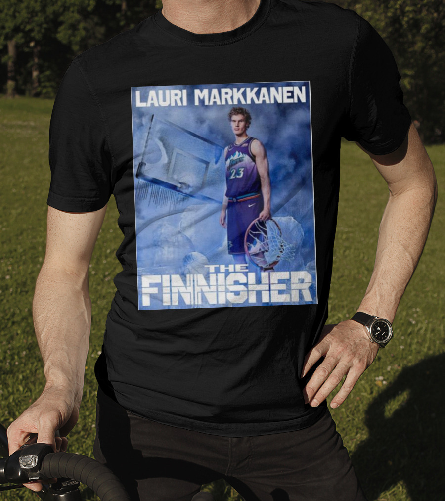 Lauri Markkanen The Finisher Basketball Ice Blue T-Shirt