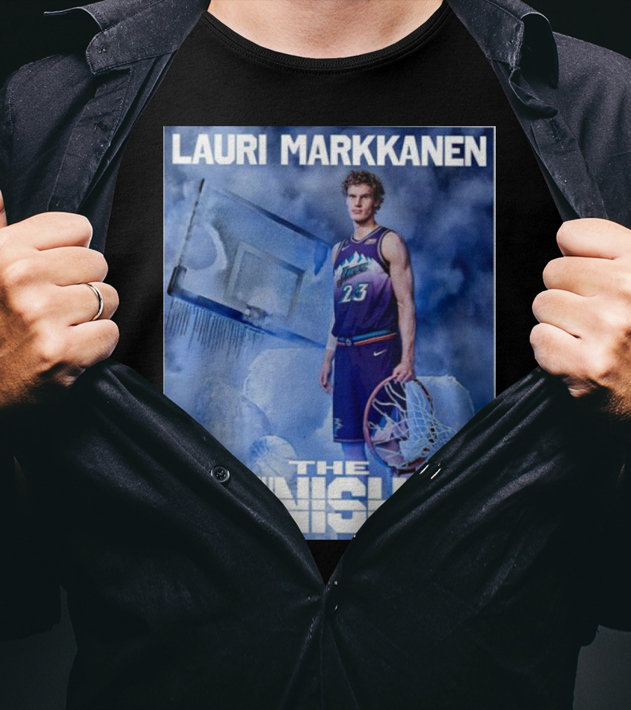 Lauri Markkanen The Finisher Basketball Ice Blue T-Shirt