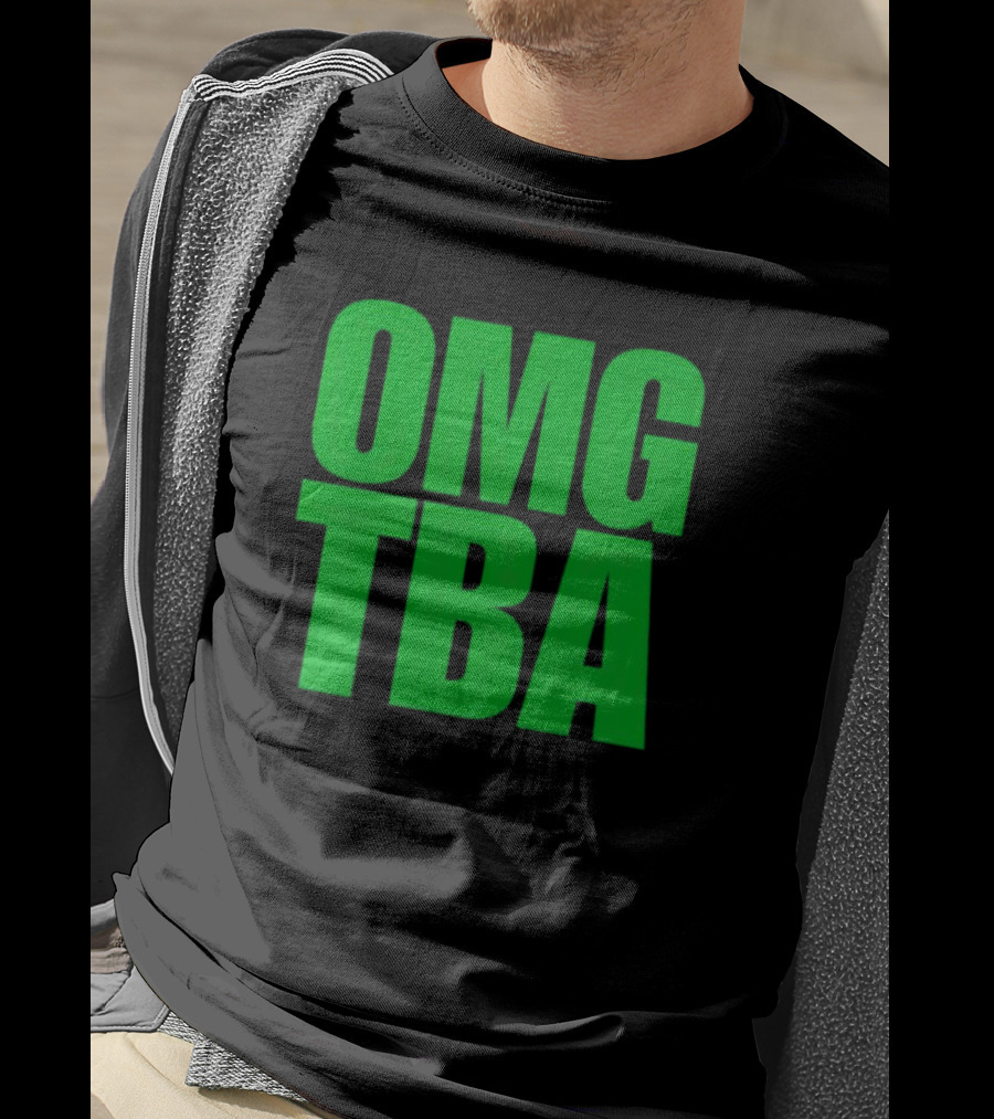 OMG TBA Bold Green Text T-Shirt