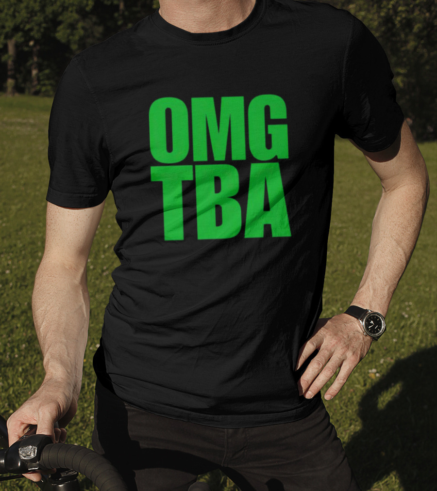 OMG TBA Bold Green Text T-Shirt