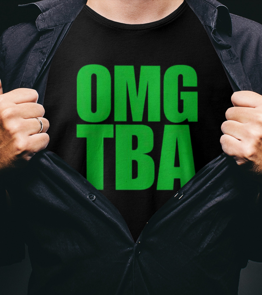 OMG TBA Bold Green Text T-Shirt