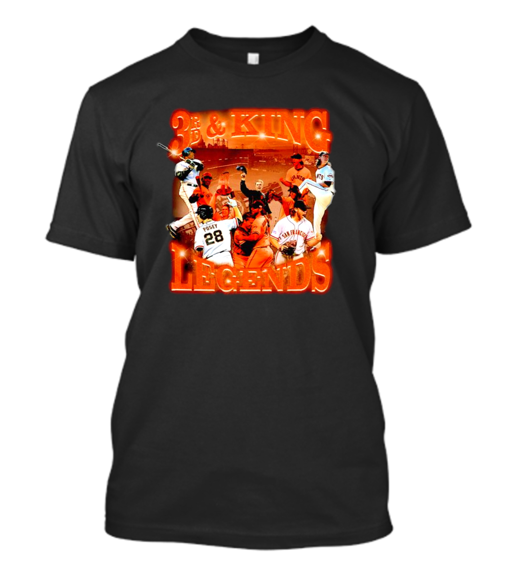 3rd And King Legends San Francisco Giants Baseball Icons T-Shirt