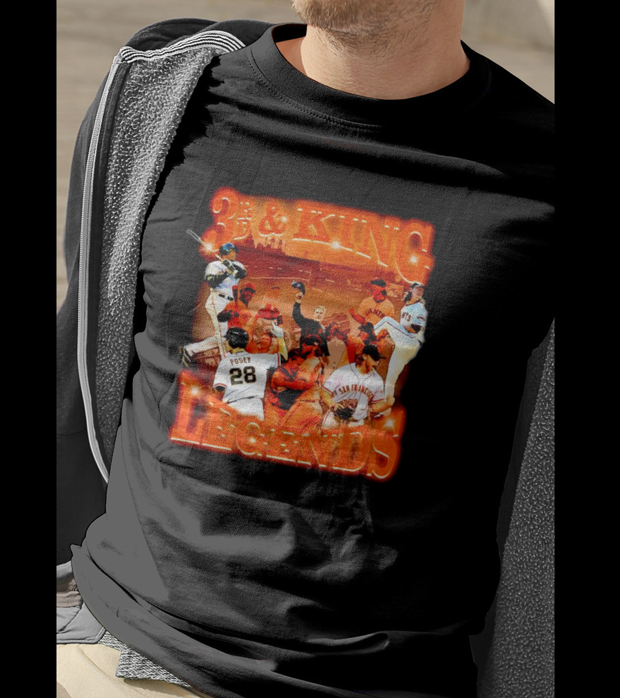 3rd And King Legends San Francisco Giants Baseball Icons T-Shirt