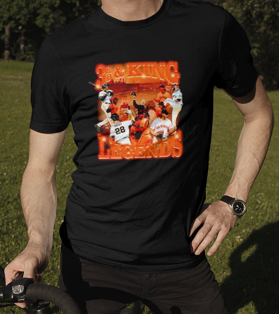 3rd And King Legends San Francisco Giants Baseball Icons T-Shirt