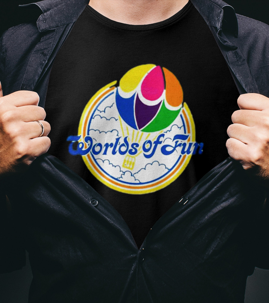 Worlds Of Fun Hot Air Balloon Adventure Theme Park T-Shirt