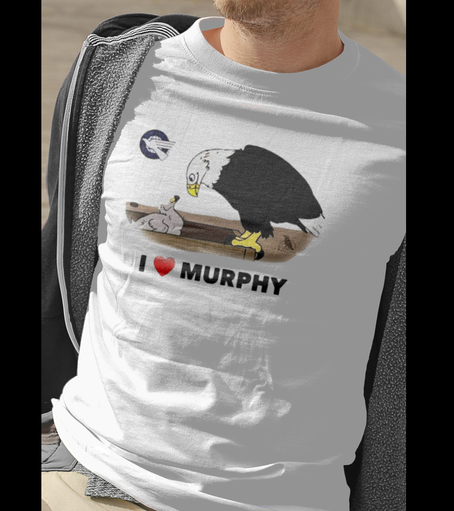 Eagle I Love Murphy Heart Symbol With Nest And Stork T-Shirt