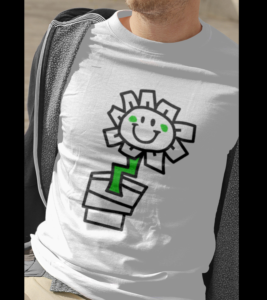 Green Day Kerplunk Smiling Flower With Black And Green T-Shirt