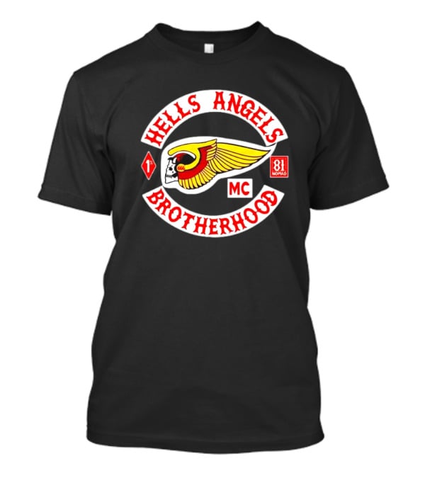 Hells Angels Brotherhood MC Skull Wing 81 Nomad 1% T-Shirt