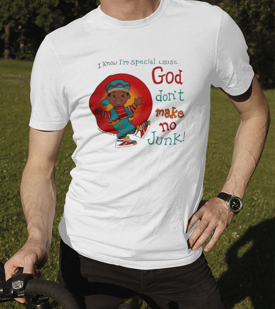 I Know I'm Special Cause God Don't Make No Junk Red And Blue Outfit Character T-Shirt