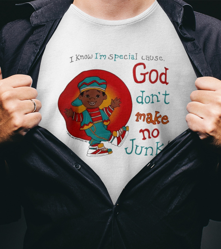 I Know I'm Special Cause God Don't Make No Junk Red And Blue Outfit Character T-Shirt