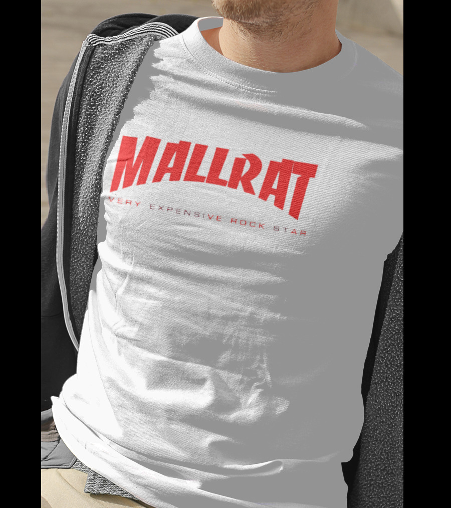 Mallrat Very Expensive Rock Star Red Text Distressed T-Shirt