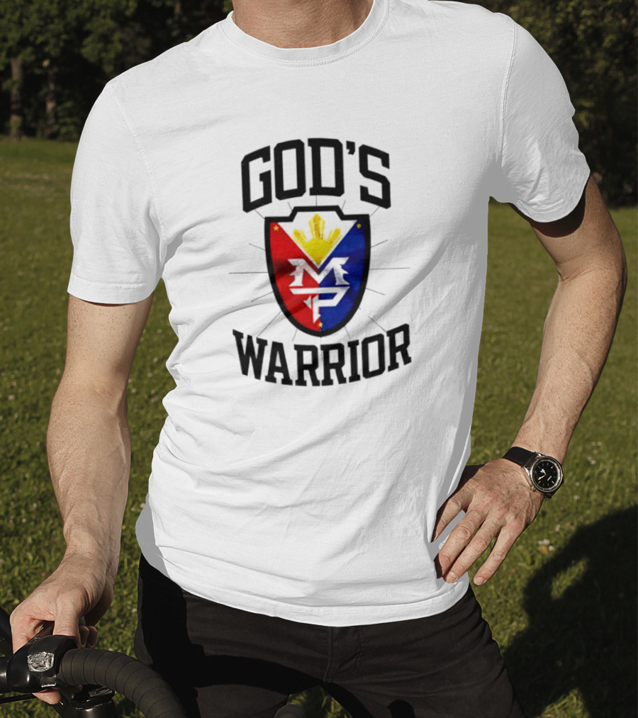 God’s Warrior Manny Pacquiao Filipino Pride Shield T-Shirt