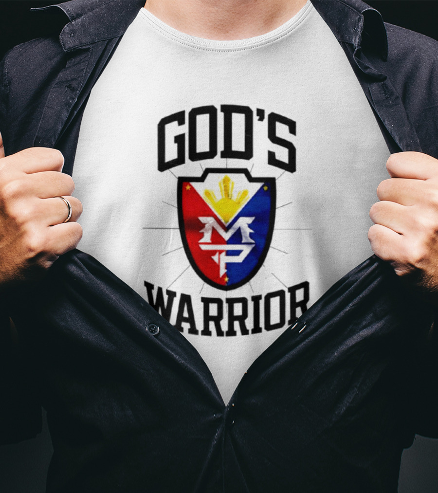 God’s Warrior Manny Pacquiao Filipino Pride Shield T-Shirt