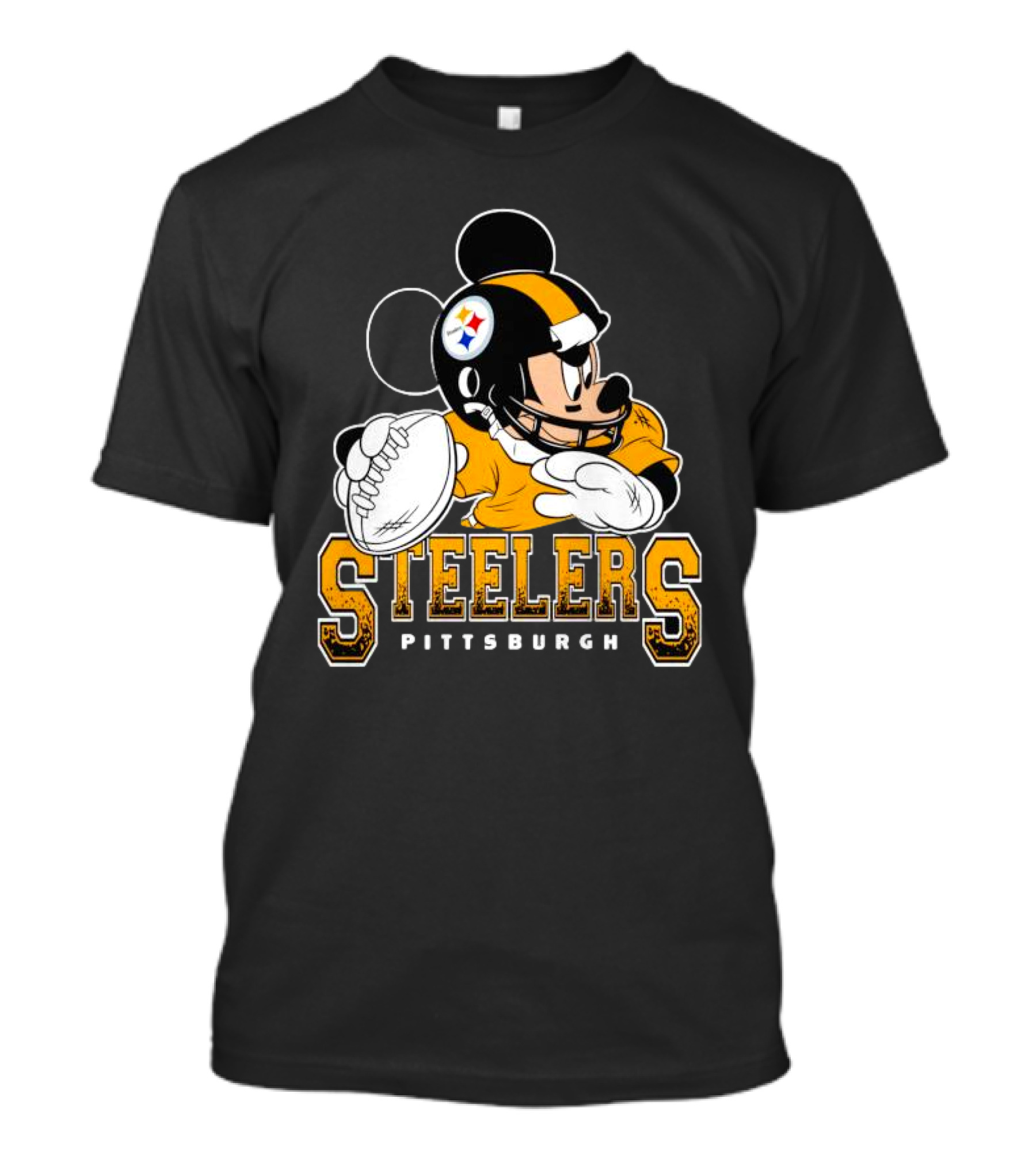 Pittsburgh Steelers Mickey Mouse NFL Football Quarterback T-Shirt