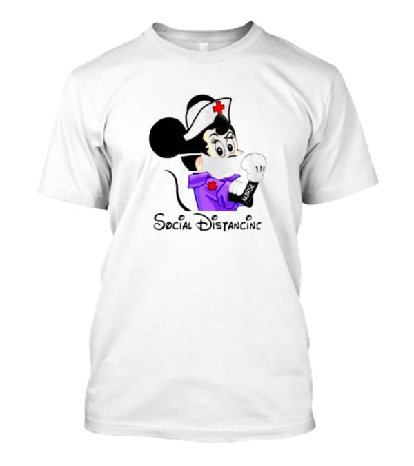 Minnie Mouse Nurse Social Distancing T-Shirt