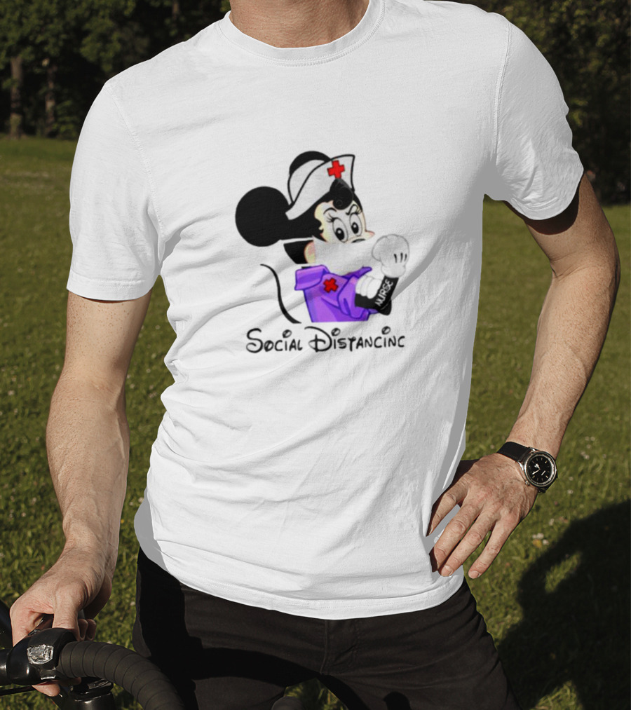 Minnie Mouse Nurse Social Distancing T-Shirt