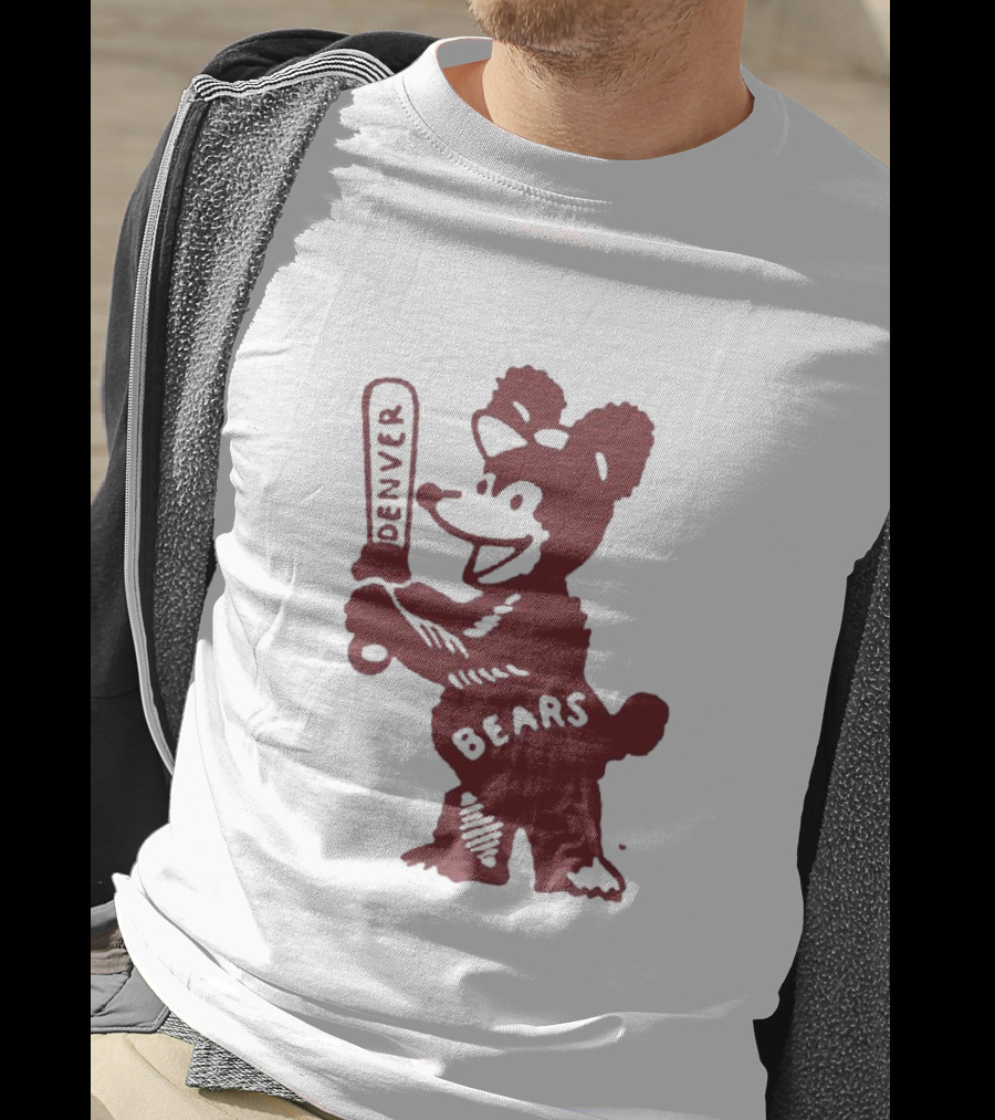 Denver Bears Vintage Colorado Rockies Baseball Mascot T-Shirt