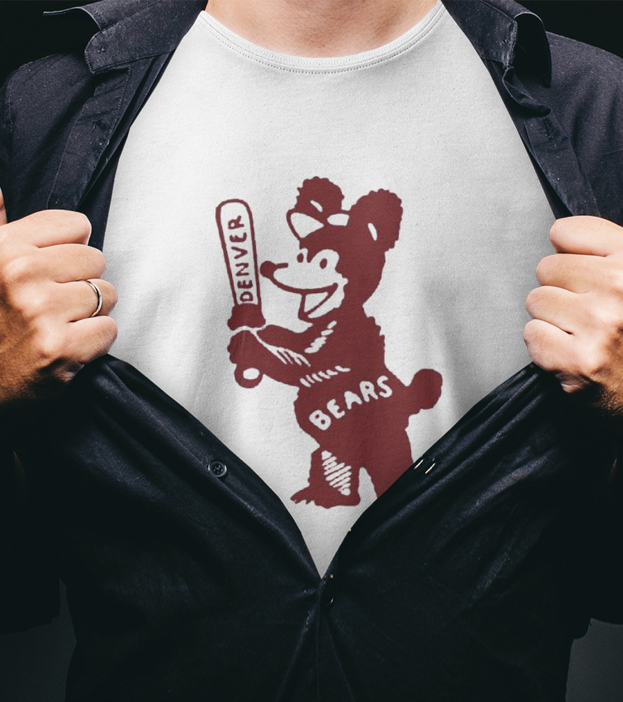 Denver Bears Vintage Colorado Rockies Baseball Mascot T-Shirt