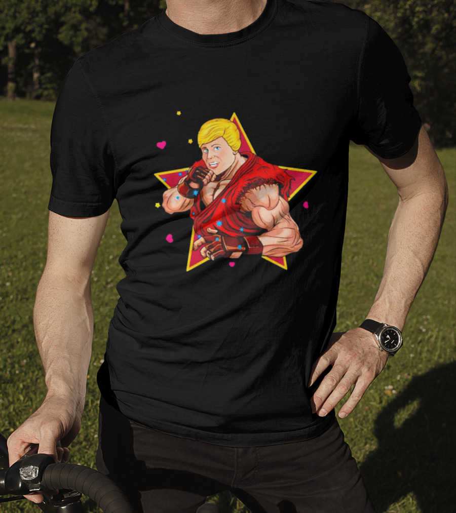Ken Hadouken Star Power Fighter Red Attire T-Shirt
