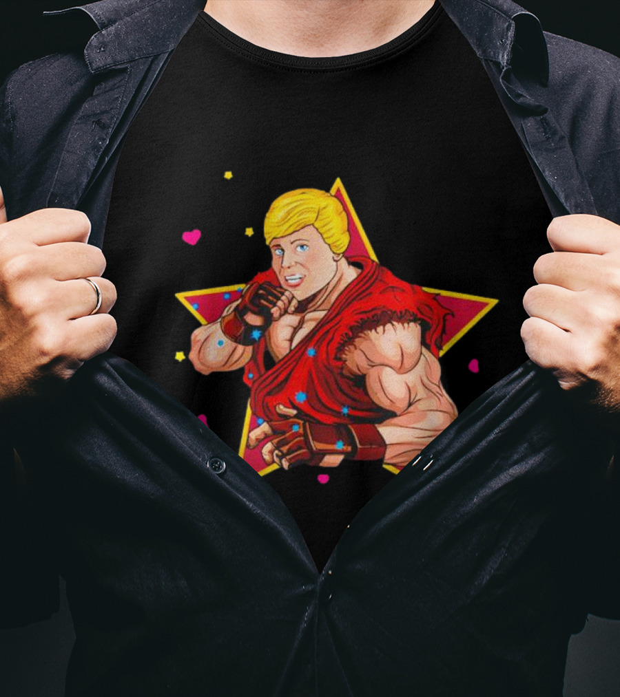 Ken Hadouken Star Power Fighter Red Attire T-Shirt
