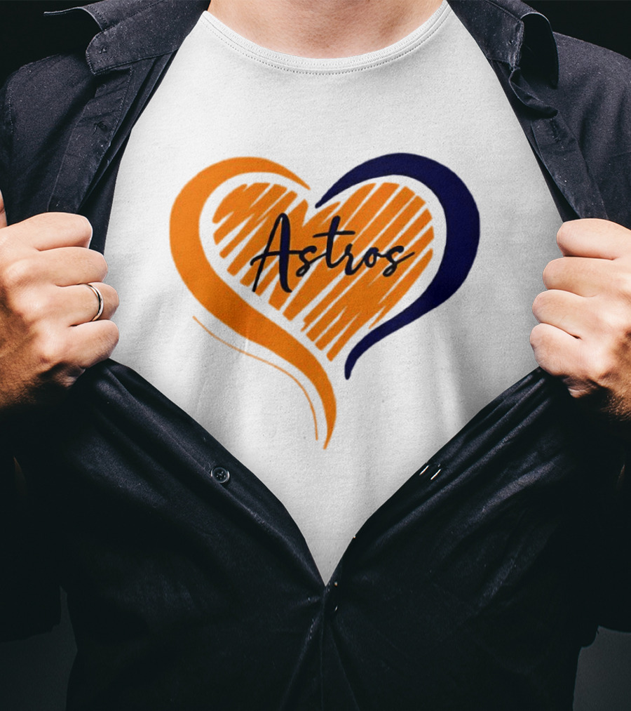 Houston Astros Heart T-Shirt