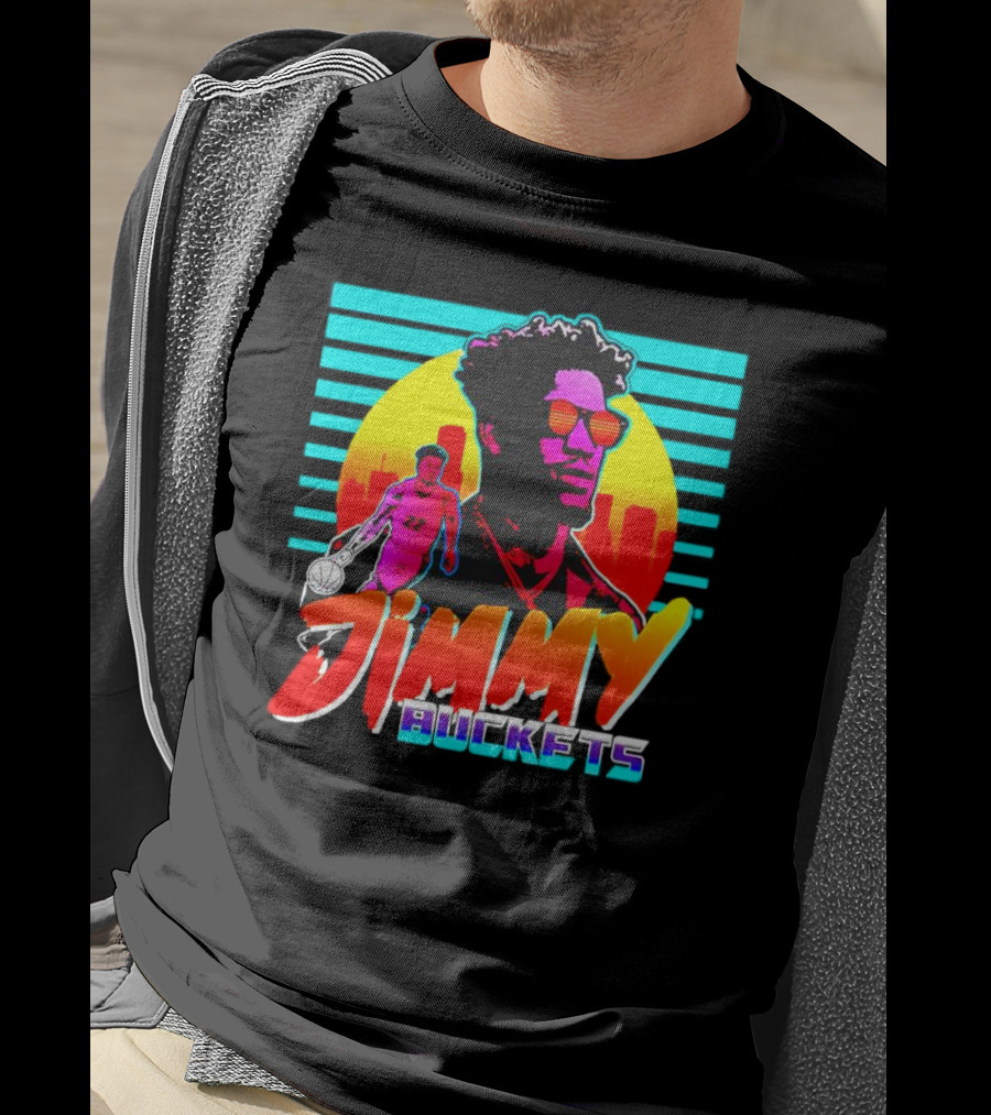 Jimmy Buckets Retro Neon Basketball Player T-Shirt