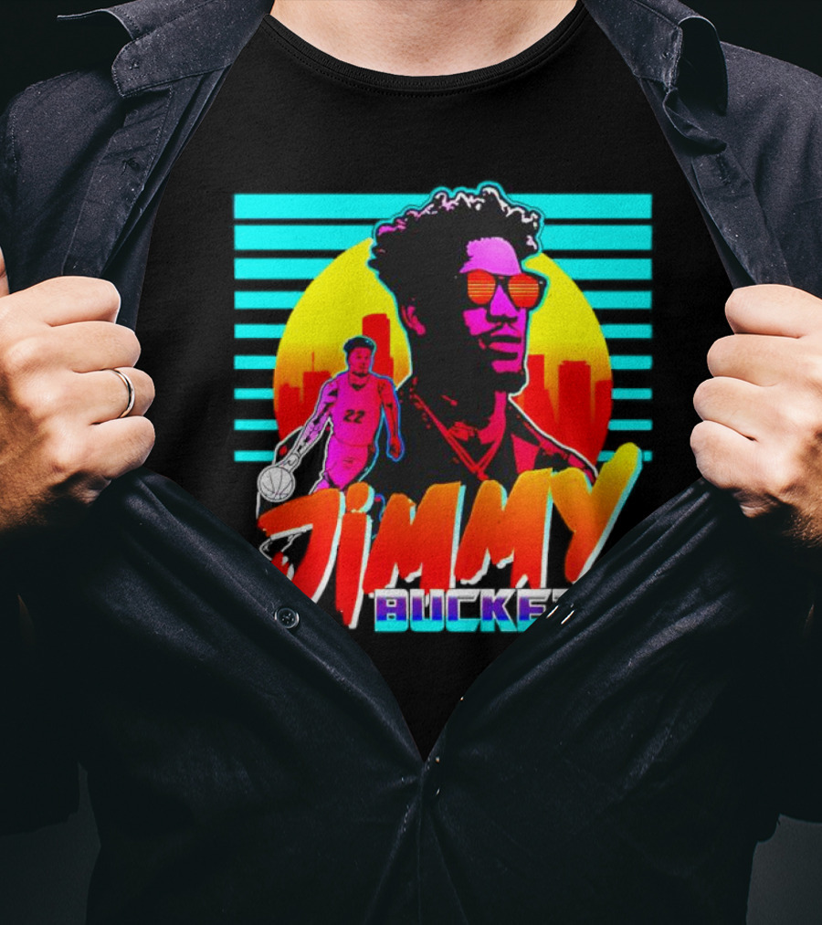 Jimmy Buckets Retro Neon Basketball Player T-Shirt