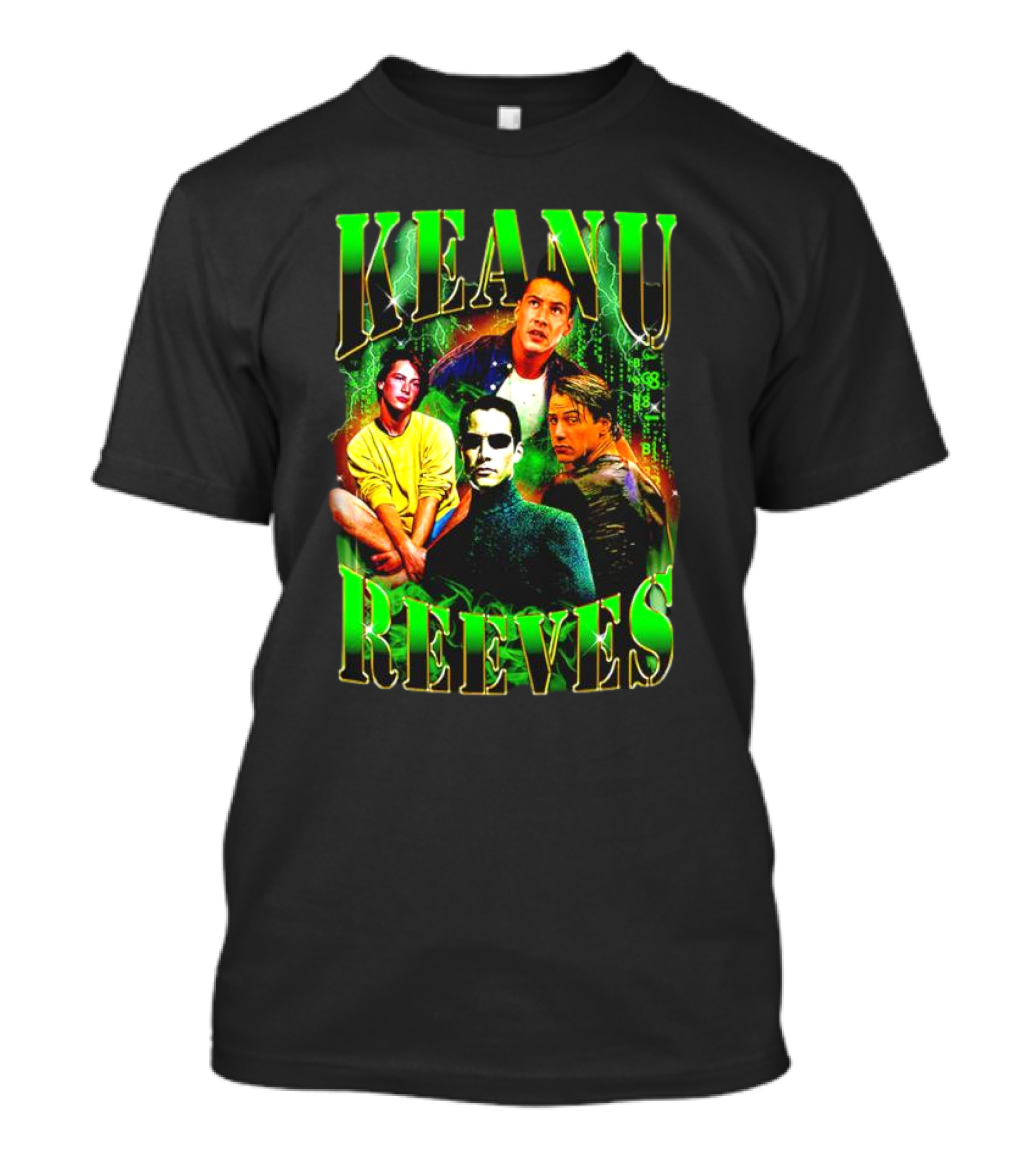 Keanu Reeves Matrix Visual Styles And Characters T-Shirt