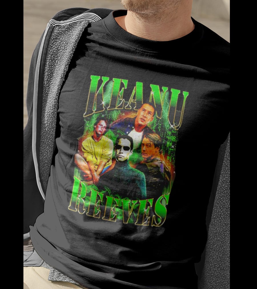 Keanu Reeves Matrix Visual Styles And Characters T-Shirt