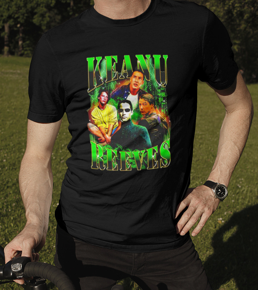 Keanu Reeves Matrix Visual Styles And Characters T-Shirt